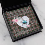 Sea Turtle Necklace Gift for My Beautiful Girlfriend Valentines Necklace Clan Lindsay Hunting Tartan Blue Turtle Necklace