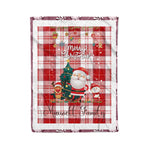 Personalized Gift Tartan Plaid Blanket Clan Maxwell Plaid With Funny Santa Snowman Reindeer Merry Christmas Fleece Blanket, Home Living Room, Plaid Blanket, Tartan Blanket, Scottish Blanket, Buffalo fleece blanket, Christmas Blanket