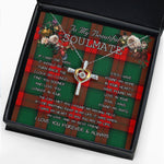 To My Beautiful Soulmate Necklace In Your Eyes I Have Found My Home Clan Stewart Atholl Modern Tartan Cross Dancing Necklace