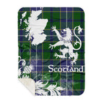 Sherpa Blanket - Tartan Blanket Thistle and Lion Scottish Clan Wishart Hunting Plaid Blanket, plaid sherpa blanket queen,purple sherpa blanket,queen sherpa blanket,queen size sherpa blanket,red sherpa blanket,scottish tartan blankets,sherpa blanket,sherpa christmas blanket