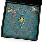 To My Beautiful Soulmate Sunflower Necklace In Your Eyes I Have Found My Home Clan Lockhart Ancient Tartan Jewelry For Girlfriend, Tartan Sunflower Pendant Necklace, Scottish Tartan Jewelry, valentine necklace, necklace girlfriend, necklace for wife, cute necklaces for girlfriend, jewelry for girlfriend, to my soulmate necklace, to my future wife necklace