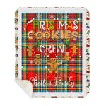 Personalized Gift Tartan Plaid Blanket Clan Chattan Modern With Christmas Cookie Baking Crew Christmas Gift Sherpa Blanket, tartan sherpa blanket,buffalo plaid sherpa blanket,christmas sherpa blanket,Christmas Throw Blanket,green plaid sherpa blanket,green sherpa blanket
