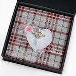 Gift For My Beautiful Girlfriend Necklace Valentine Necklace Clan Clayton Tartan Cross Dancing Necklace Scottish Tartan Jewelry