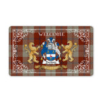 Doormat - Tartan Door Mat The Family Davidson Dress Dancers Welcome Mat, Plaid Doormat Scottish