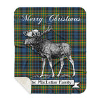 Scotstee Shop Plaid Tartan Blanket With Moose Clan MacLellan Plaid Blanket, plaid blanket australia,plaid blanket canada,plaid christmas blanket,plaid fleece sherpa blanket,plaid sherpa blanket canada,plaid sherpa blanket lipstick,plaid sherpa blanket pink,plaid sherpa blanket queen