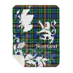 Sherpa Blanket - Tartan Blanket Thistle and Lion Scottish Clan Allison Plaid Blanket, plaid sherpa blanket queen,purple sherpa blanket,queen sherpa blanket,queen size sherpa blanket,red sherpa blanket,scottish tartan blankets,sherpa blanket,sherpa christmas blanket