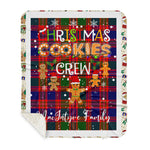 Personalized Gift Tartan Plaid Blanket Clan MacIntyre With Christmas Cookie Baking Crew Christmas Gift Sherpa Blanket, tartan sherpa blanket,buffalo plaid sherpa blanket,christmas sherpa blanket,Christmas Throw Blanket,green plaid sherpa blanket,green sherpa blanket