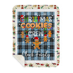 Personalized Gift Tartan Plaid Blanket Clan Clark With Christmas Cookie Baking Crew Christmas Gift Sherpa Blanket, tartan sherpa blanket,buffalo plaid sherpa blanket,christmas sherpa blanket,Christmas Throw Blanket,green plaid sherpa blanket,green sherpa blanket