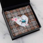 Sea Turtle Necklace Gift for My Beautiful Girlfriend Valentines Necklace Clan Cameron Of Erracht Weathered Tartan Blue Turtle Necklace