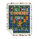 Personalized Gift Tartan Plaid Blanket Clan MacLaren Ancient With Christmas Cookie Baking Crew Christmas Gift Sherpa Blanket, tartan sherpa blanket,buffalo plaid sherpa blanket,christmas sherpa blanket,Christmas Throw Blanket,green plaid sherpa blanket,green sherpa blanket