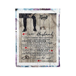 Scotstee Shop - Personalized Gift Letter Love Quote To My Husband Letter, Love Quotes Gift For Him Couple Lover Gift Fleece Blanket