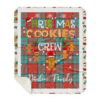 Personalized Gift Tartan Plaid Blanket Clan Dunbar Ancient With Christmas Cookie Baking Crew Christmas Gift Sherpa Blanket, tartan sherpa blanket,buffalo plaid sherpa blanket,christmas sherpa blanket,Christmas Throw Blanket,green plaid sherpa blanket,green sherpa blanket