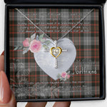 Gift For My Beautiful Girlfriend Necklace Valentine Necklace Clan MacRae Weathered Tartan Cross Dancing Necklace Scottish Tartan Jewelry