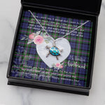 Sea Turtle Necklace Gift for My Beautiful Girlfriend Valentines Necklace Clan Baird Tartan Blue Turtle Necklace