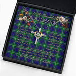 To My Beautiful Soulmate Necklace In Your Eyes I Have Found My Home Clan Hamilton Hunting Tartan Cross Dancing Necklace