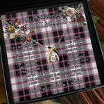 To My Beautiful Soulmate Necklace In Your Eyes I Have Found My Home Clan MacPherson Hunting Modern Tartan Wishbone Dancing Necklace