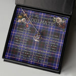 To My Beautiful Soulmate Necklace In Your Eyes I Have Found My Home Clan Dunlop Modern Tartan Crown Pendant Necklace