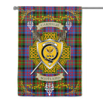 House Flag - Carnegie Ancient Irish Shield Celtic Cross Tartan Garden Flag St Patrick's Day Garden Flag