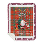 Personalized Gift Tartan Plaid Blanket Clan MacDougall Ancient With Funny Santa Snowman Reindeer Merry Christmas Gift Sherpa Blanket, blue plaid sherpa blanket,blue tartan sherpa blanket,Buchan,buffalo plaid sherpa blanket,christmas sherpa blanket,Christmas Throw Blanket