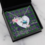 Sea Turtle Necklace Gift for My Beautiful Girlfriend Valentines Necklace Clan Shaw Modern Tartan Blue Turtle Necklace