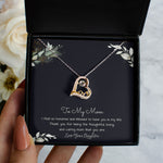 To My Mom Necklace -Mother's Day Gift For Mom From Son, Thank You Mom Forever Love Necklace