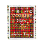 Personalized Gift Tartan Plaid Blanket Clan Hepburn With Christmas Cookie Baking Crew Christmas Gift Blanket, Plaid Blanket, Christmas Fleece Blanket, Christmas Blanket, Tartan Blanket, Scottish Blanket, Scotland Blanket, Family Name Blanket, Custom Blanket, Personalized Blanket