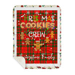 Personalized Gift Tartan Plaid Blanket Clan Livingstone Modern With Christmas Cookie Baking Crew Christmas Gift Sherpa Blanket, tartan sherpa blanket,buffalo plaid sherpa blanket,christmas sherpa blanket,Christmas Throw Blanket,green plaid sherpa blanket,green sherpa blanket