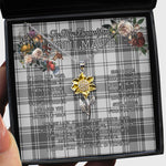 To My Beautiful Soulmate Sunflower Necklace In Your Eyes I Have Found My Home Clan Glen Grey Tartan Jewelry For Girlfriend