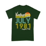 Vintage Since July 1981 Years Old Birthday Gift Birthday Shirt Funny 40th Birthday T Shirts - Scotstee Shop