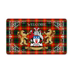 Doormat - Tartan Door Mat The Family Douglas of Roxburgh Welcome Mat, Plaid Doormat Scottish
