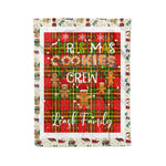 Personalized Gift Tartan Plaid Blanket Clan Leask With Christmas Cookie Baking Crew Christmas Gift Blanket, Plaid Blanket, Christmas Fleece Blanket, Christmas Blanket, Tartan Blanket, Scottish Blanket, Scotland Blanket, Family Name Blanket, Custom Blanket, Personalized Blanket