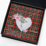 Gift For My Beautiful Girlfriend Necklace Valentine Necklace Clan Stewart Stuart of Bute Tartan Cross Dancing Necklace Scottish Tartan Jewelry