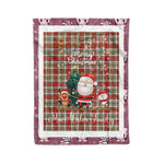 Personalized Gift Tartan Plaid Blanket Clan MacAlister Dress With Funny Santa Snowman Reindeer Merry Christmas Fleece Blanket, Home Living Room, Plaid Blanket, Tartan Blanket, Scottish Blanket, Buffalo fleece blanket, Christmas Blanket