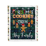 Personalized Gift Tartan Plaid Blanket Clan Kay With Christmas Cookie Baking Crew Christmas Gift Blanket, Plaid Blanket, Christmas Fleece Blanket, Christmas Blanket, Tartan Blanket, Scottish Blanket, Scotland Blanket, Family Name Blanket, Custom Blanket, Personalized Blanket