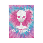 Scotstee Shop - Scotstee Shop Blanket Alien Ew, People - Alien Edition Pink Heart Tie Dye Rainbow Hippie Fleece Blanket