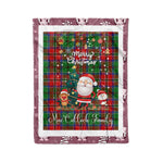 Personalized Gift Tartan Plaid Blanket Clan MacCulloch With Funny Santa Snowman Reindeer Merry Christmas Fleece Blanket, Home Living Room, Plaid Blanket, Tartan Blanket, Scottish Blanket, Buffalo fleece blanket, Christmas Blanket-Recovered
