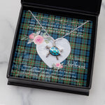 Sea Turtle Necklace Gift for My Beautiful Girlfriend Valentines Necklace Clan Colquhoun Ancient Tartan Blue Turtle Necklace