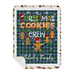 Personalized Gift Tartan Plaid Blanket Clan Malcolm Ancient With Christmas Cookie Baking Crew Christmas Gift Sherpa Blanket, tartan sherpa blanket,buffalo plaid sherpa blanket,christmas sherpa blanket,Christmas Throw Blanket,green plaid sherpa blanket,green sherpa blanket
