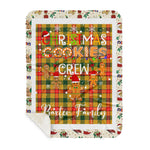 Personalized Gift Tartan Plaid Blanket Clan Baxter With Christmas Cookie Baking Crew Christmas Gift Sherpa Blanket, tartan sherpa blanket,buffalo plaid sherpa blanket,christmas sherpa blanket,Christmas Throw Blanket,green plaid sherpa blanket,green sherpa blanket