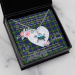 Sea Turtle Necklace Gift for My Beautiful Girlfriend Valentines Necklace Clan MacEwen Tartan Blue Turtle Necklace
