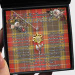 To My Beautiful Soulmate Sunflower Necklace In Your Eyes I Have Found My Home Clan Buchanan Old Set Weathered Tartan Jewelry For Girlfriend