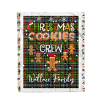 Personalized Gift Tartan Plaid Blanket Clan Walkinshaw With Christmas Cookie Baking Crew Christmas Gift Blanket, Plaid Blanket, Christmas Fleece Blanket, Christmas Blanket, Tartan Blanket, Scottish Blanket, Scotland Blanket, Family Name Blanket, Custom Blanket, Personalized Blanket