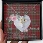 Gift For My Beautiful Girlfriend Necklace Valentine Necklace Clan Lindsay Tartan Cross Dancing Necklace Scottish Tartan Jewelry