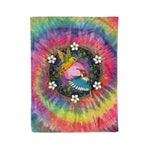 Scotstee Shop - Scotstee Shop Blanket Ayahuasca Colibri Birds Tie Dye Hippie Fleece Blanket