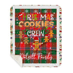 Personalized Gift Tartan Plaid Blanket Clan Dalzell With Christmas Cookie Baking Crew Christmas Gift Sherpa Blanket, tartan sherpa blanket,buffalo plaid sherpa blanket,christmas sherpa blanket,Christmas Throw Blanket,green plaid sherpa blanket,green sherpa blanket