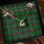 To My Beautiful Soulmate Necklace In Your Eyes I Have Found My Home Clan Primrose Tartan Wishbone Dancing Necklace