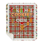 Personalized Gift Tartan Plaid Blanket Clan MacAlister Dress With Christmas Cookie Baking Crew Christmas Gift Sherpa Blanket, tartan sherpa blanket,buffalo plaid sherpa blanket,christmas sherpa blanket,Christmas Throw Blanket,green plaid sherpa blanket,green sherpa blanket