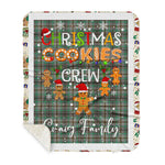 Personalized Gift Tartan Plaid Blanket Clan Craig With Christmas Cookie Baking Crew Christmas Gift Sherpa Blanket, tartan sherpa blanket,buffalo plaid sherpa blanket,christmas sherpa blanket,Christmas Throw Blanket,green plaid sherpa blanket,green sherpa blanket