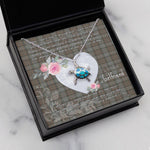 Sea Turtle Necklace Gift for My Beautiful Girlfriend Valentines Necklace Clan Outlander Fraser Tartan Blue Turtle Necklace