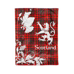 Scotstee Shop Tartan Plaid Fleece Blankets Thistle and Lion Scottish Clan Matheson Plaid Blanket